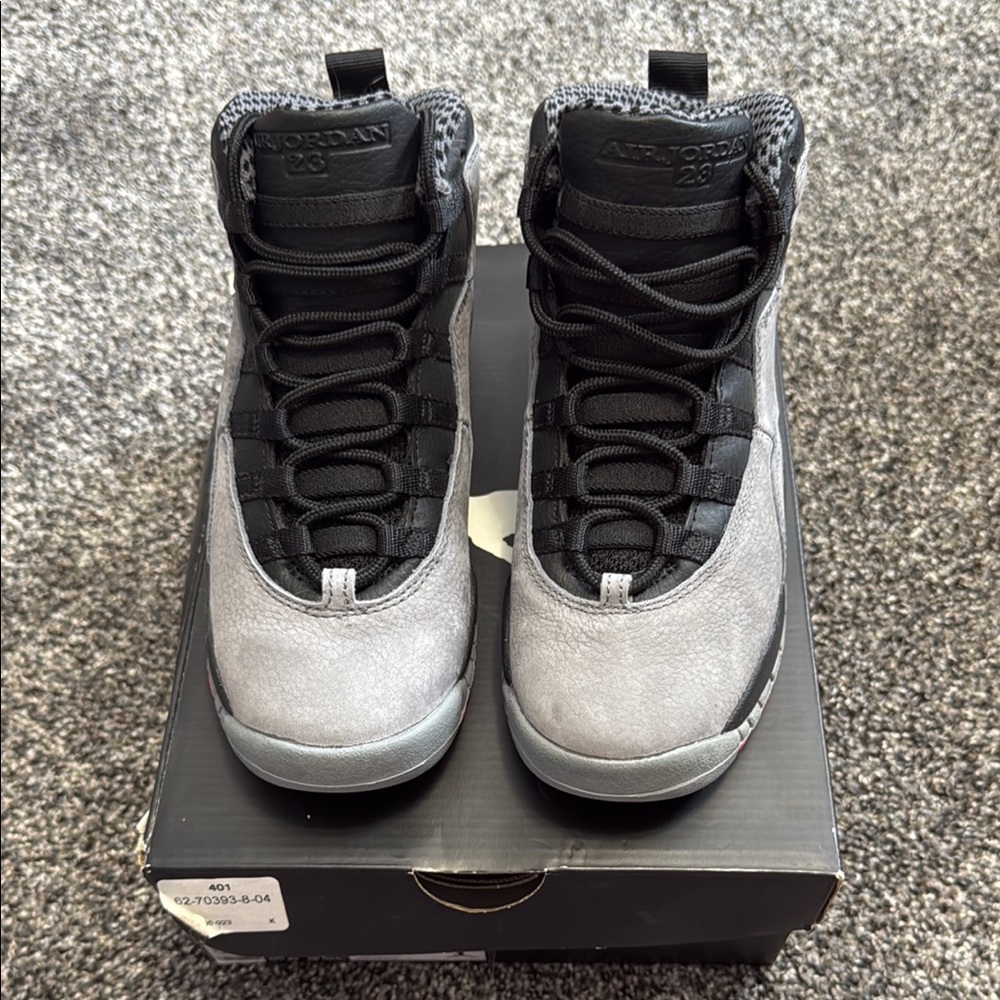 Air Jordan 10 Retro (GS) Black and Gray Sneakers